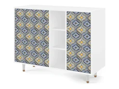 Aparador - 125x98x48 cm - BS2 - Illusory Pattern, Blanco