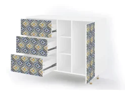 Aparador - 125x98x48 cm - BS2 - Illusory Pattern, Blanco