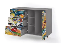 Aparador - 125x98x48 cm - BS2 - Improvisation 26 , Gris