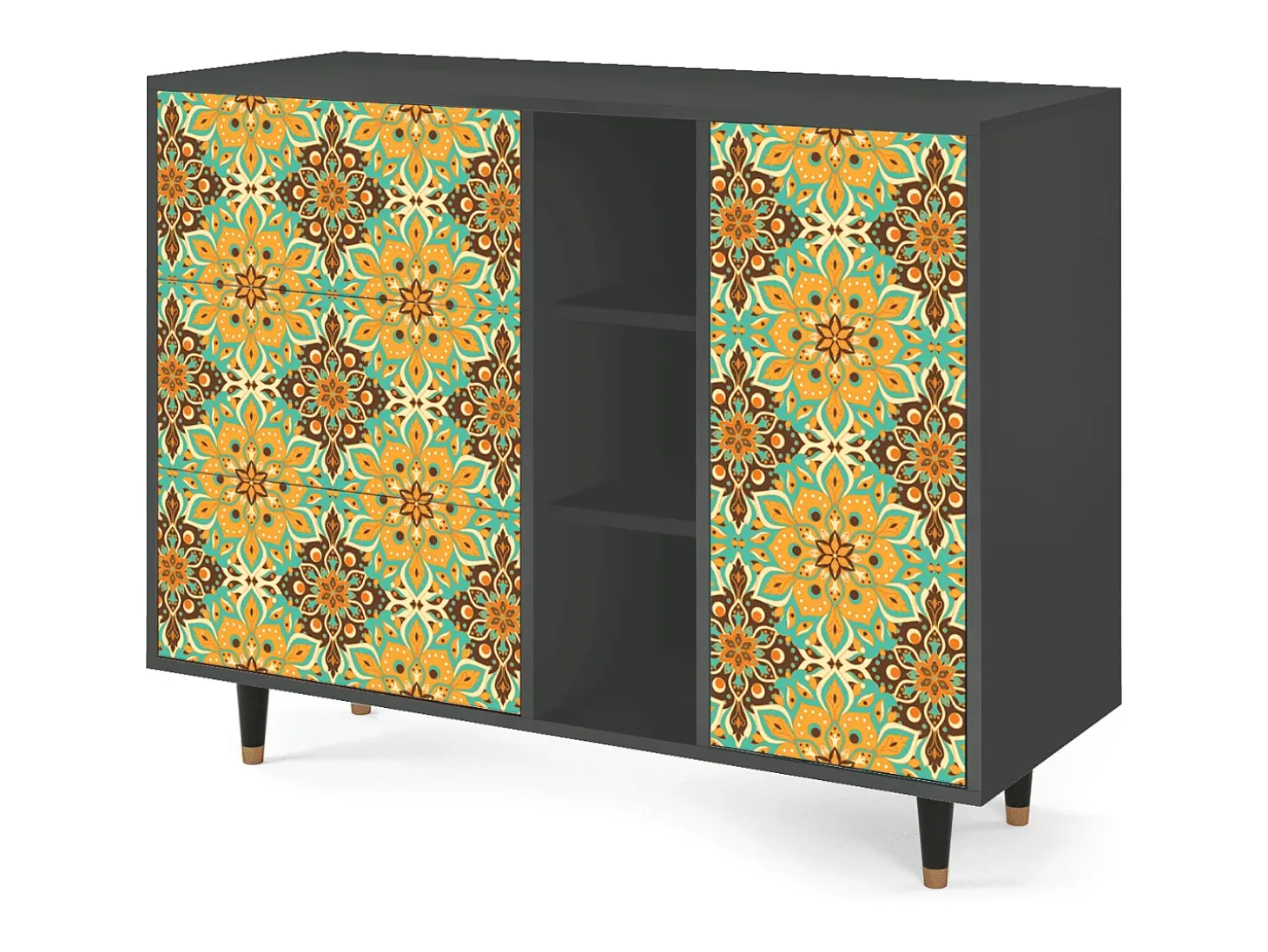 Aparador - 125x98x48 cm - BS2 - Indian Spices, Antracita