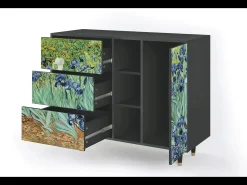 Aparador - 125x98x48 cm - BS2 - Irises , Antracita