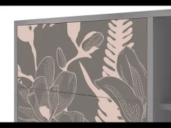 Aparador - 125x98x48 cm - BS2 - Issabelline Flower, Gris