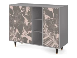 Aparador - 125x98x48 cm - BS2 - Issabelline Flower, Gris