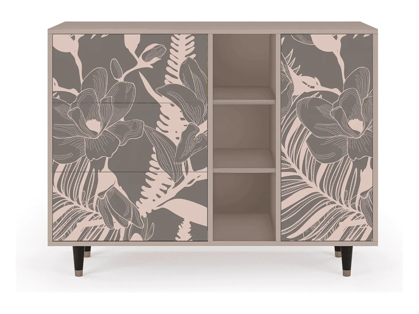 Aparador - 125x98x48 cm - BS2 - Issabelline Flower, Latte