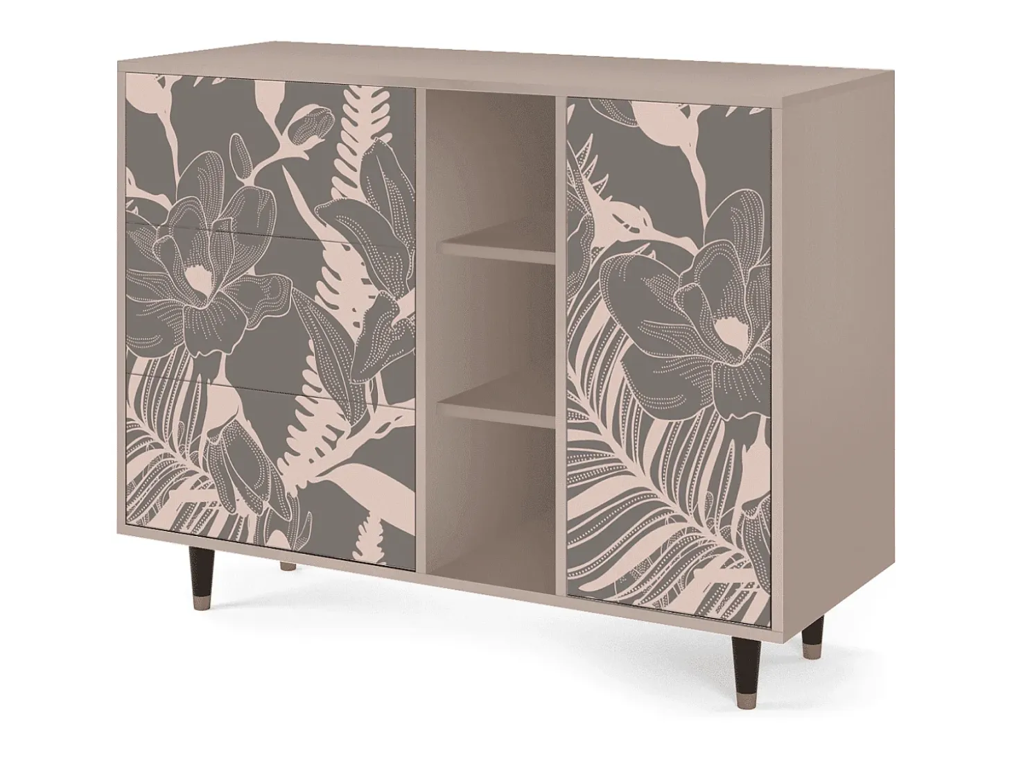 Aparador - 125x98x48 cm - BS2 - Issabelline Flower, Latte