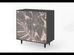Aparador - 94x96x48 cm - BS3 - Issabelline Flower, Antracita