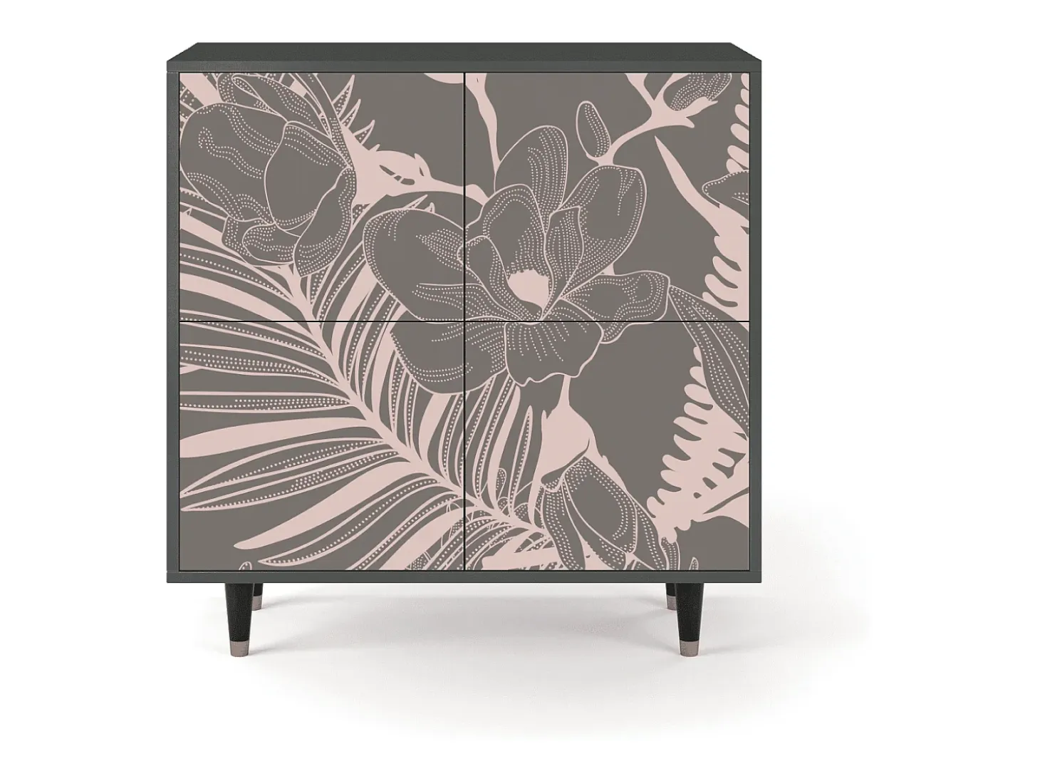 Aparador - 94x96x48 cm - BS3 - Issabelline Flower, Antracita