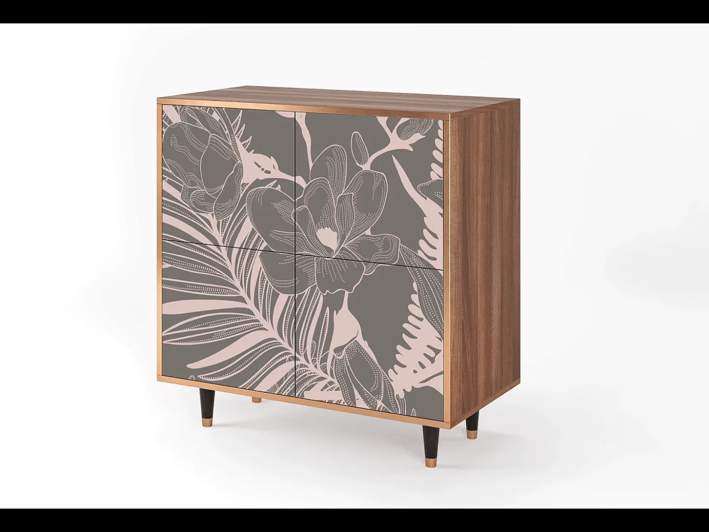 Aparador - 94x96x48 cm - BS3 - Issabelline Flower, Nogal