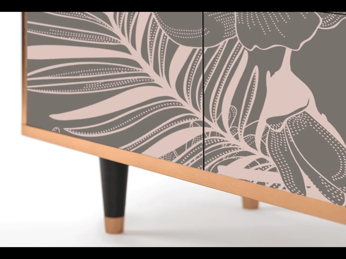 Aparador - 94x96x48 cm - BS3 - Issabelline Flower, Nogal
