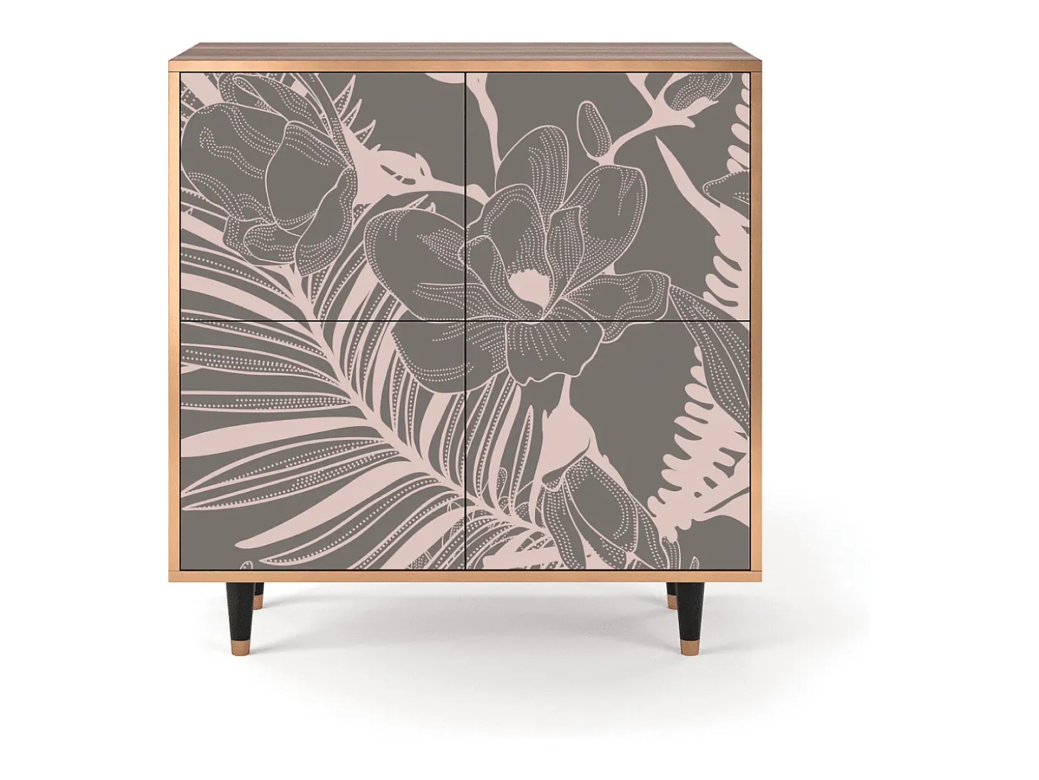 Aparador - 94x96x48 cm - BS3 - Issabelline Flower, Nogal