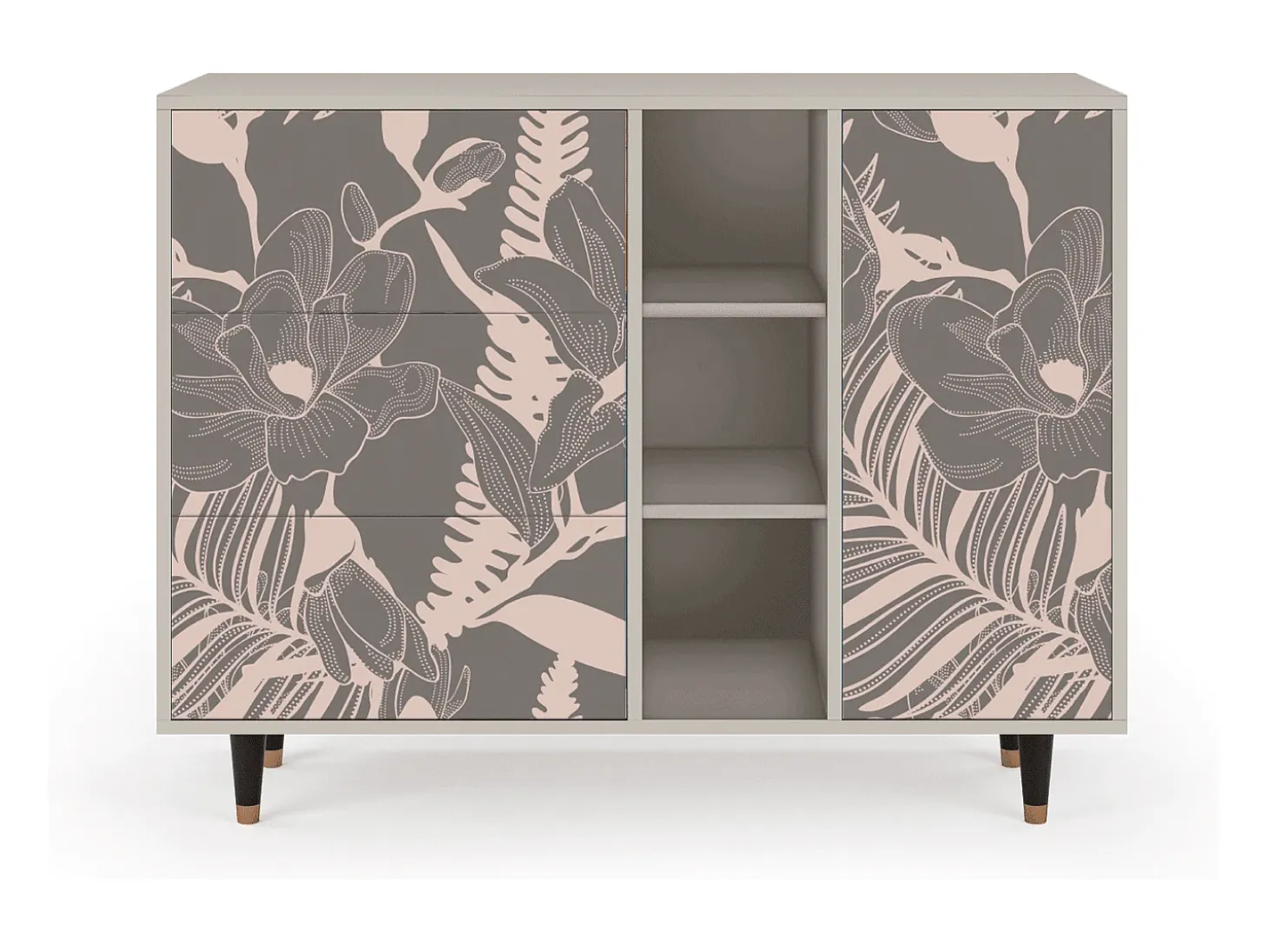 Aparador - 125x98x48 cm - BS2 - Issabelline Flower, Arena