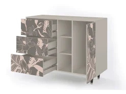 Aparador - 125x98x48 cm - BS2 - Issabelline Flower, Arena