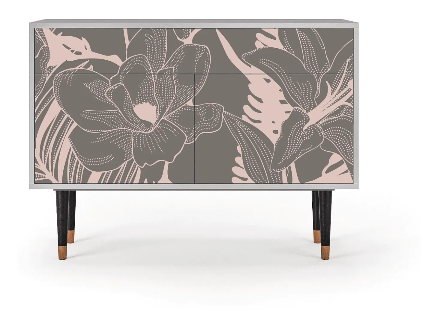 Aparador - 115x85x48 cm - BS4 - Issabelline Flower, Gris