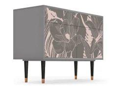 Aparador - 115x85x48 cm - BS4 - Issabelline Flower, Gris