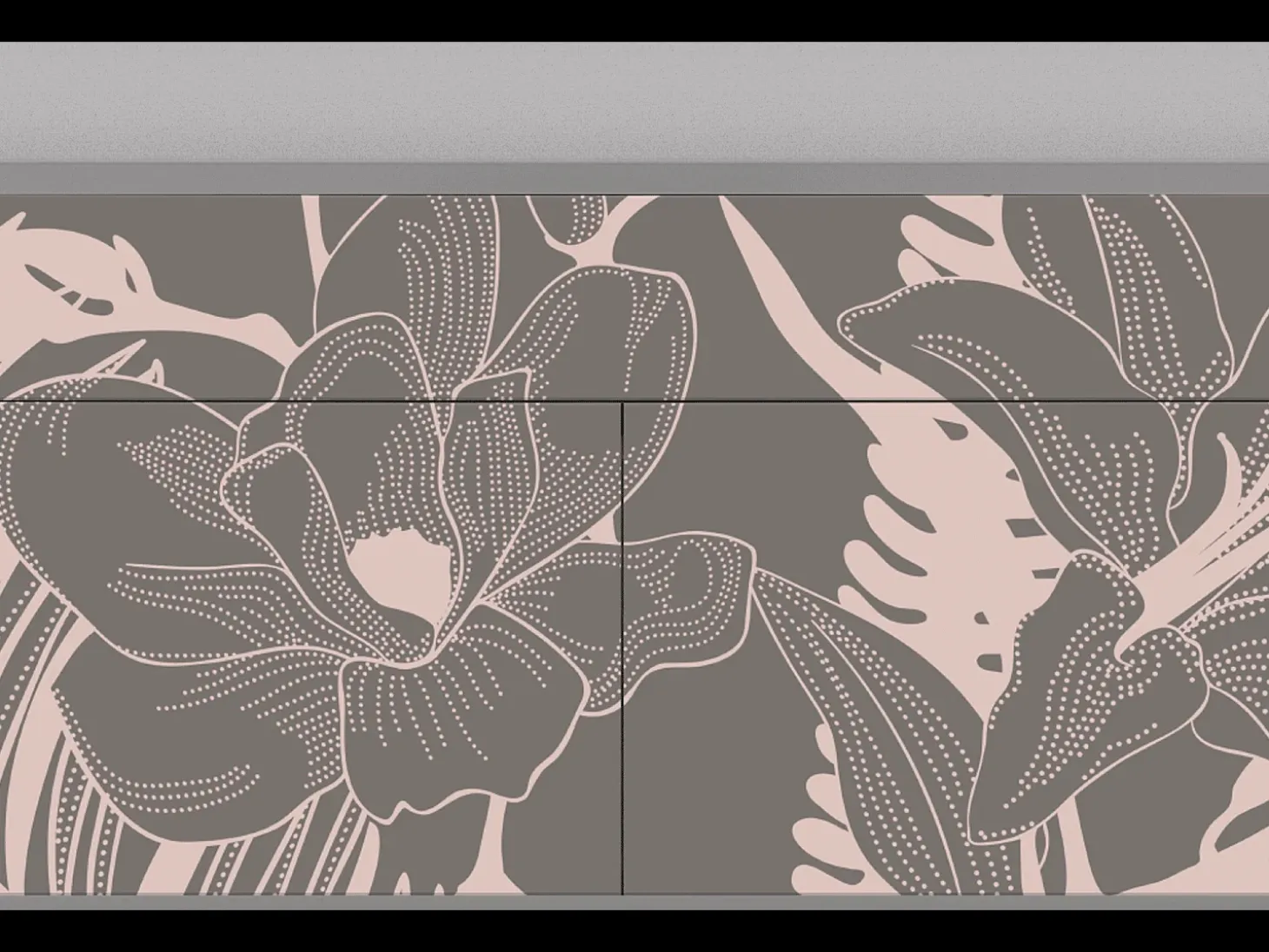 Aparador - 115x85x48 cm - BS4 - Issabelline Flower, Gris
