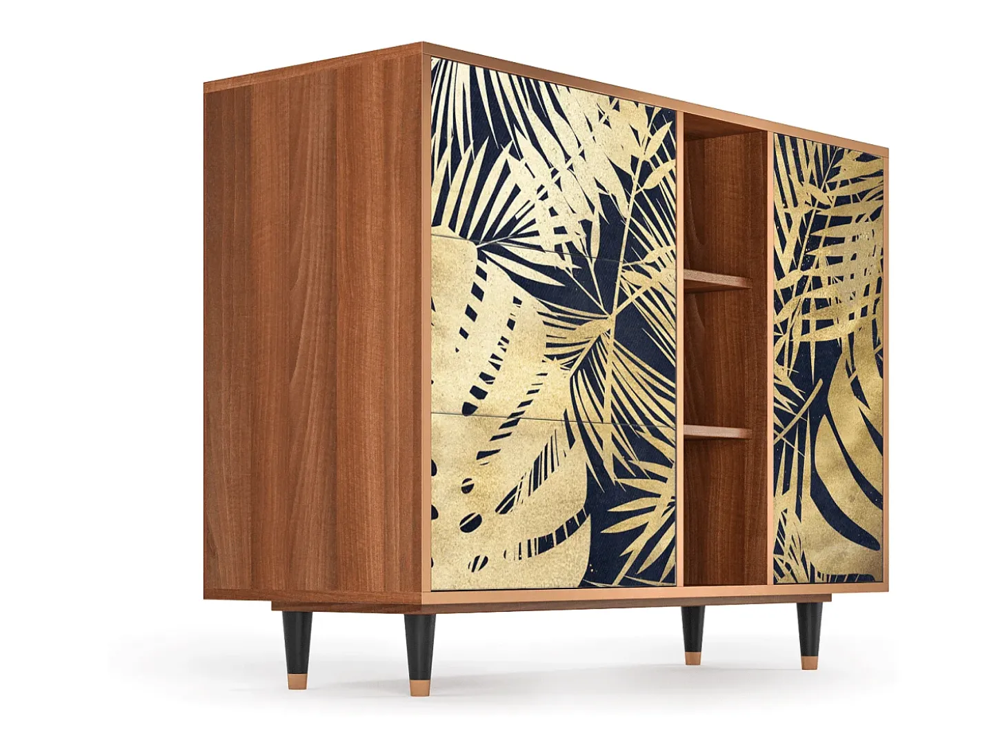 Aparador - 125x98x48 cm - BS2 - Jungle Vibes, Nogal