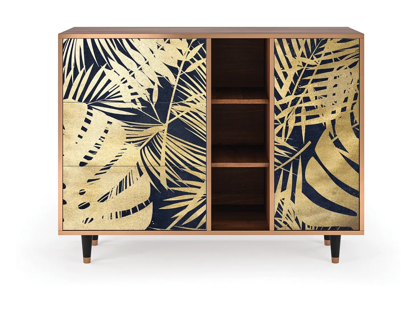 Aparador - 125x98x48 cm - BS2 - Jungle Vibes, Nogal