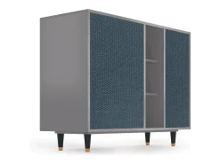 Aparador - 125x98x48 cm - BS2 - Knitted Pattern, Gris