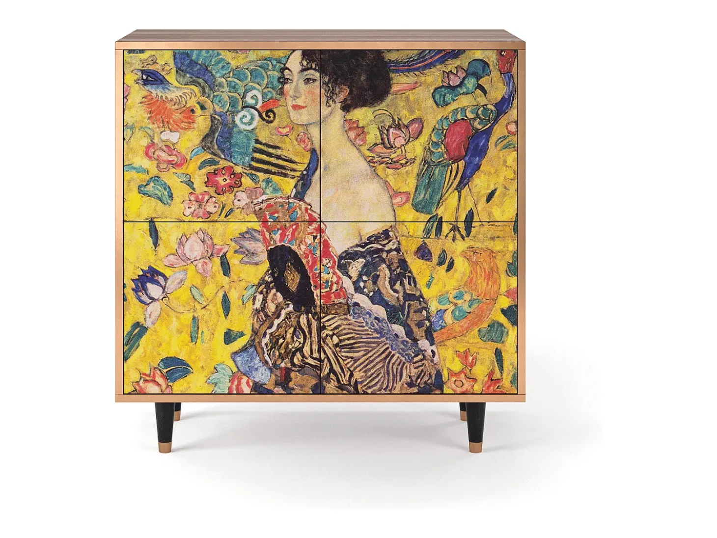 Aparador - 94x96x48 cm - BS3 - Lady with Fan by Klimt, Nogal