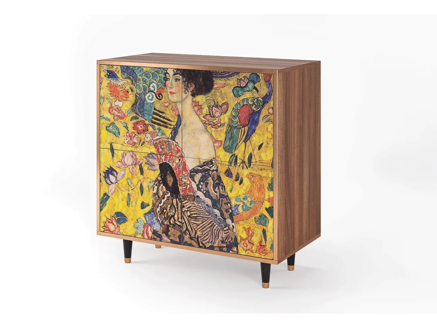 Aparador - 94x96x48 cm - BS3 - Lady with Fan by Klimt, Nogal