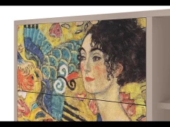 Aparador - 125x98x48 cm - BS2 - Lady with Fan by Klimt, Latte