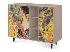 Aparador - 125x98x48 cm - BS2 - Lady with Fan by Klimt, Latte