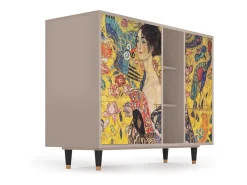 Aparador - 125x98x48 cm - BS2 - Lady with Fan by Klimt, Latte