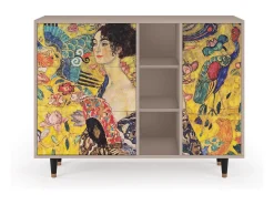 Aparador - 125x98x48 cm - BS2 - Lady with Fan by Klimt, Latte