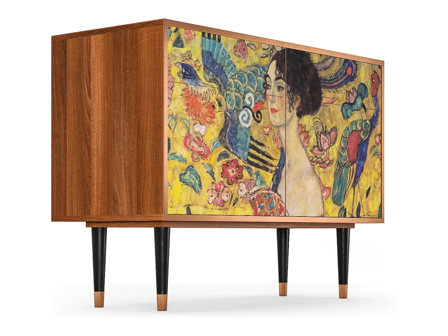 Aparador - 115x85x48 cm - BS4 - Lady with Fan by Klimt, Nogal