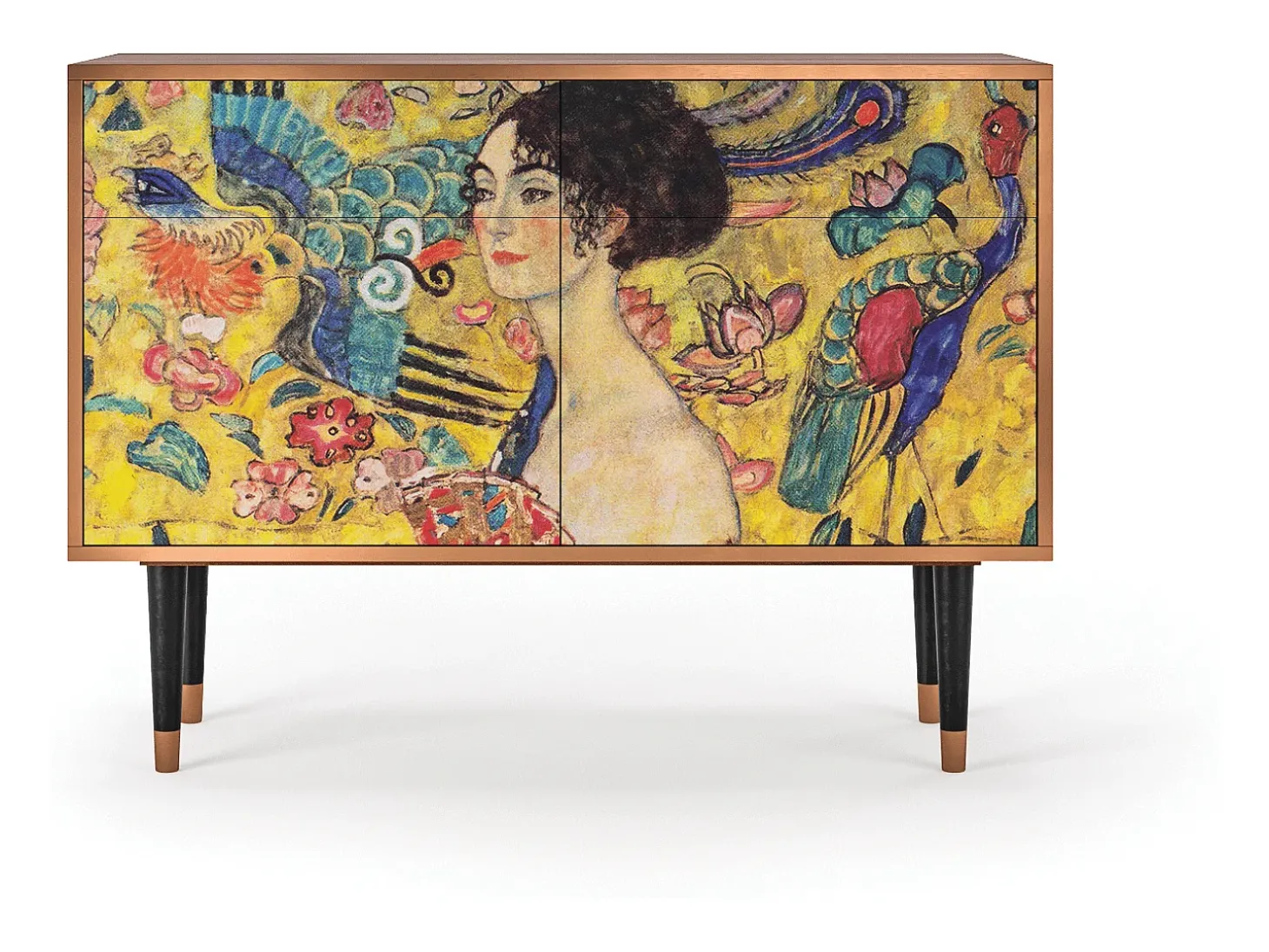 Aparador - 115x85x48 cm - BS4 - Lady with Fan by Klimt, Nogal
