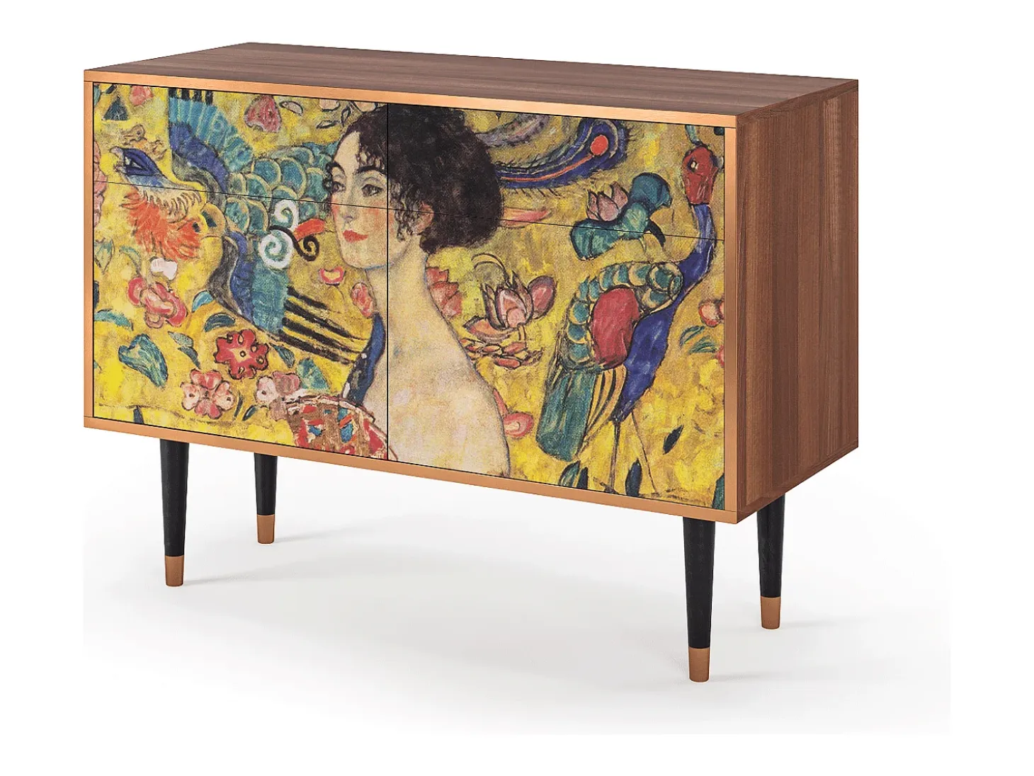 Aparador - 115x85x48 cm - BS4 - Lady with Fan by Klimt, Nogal