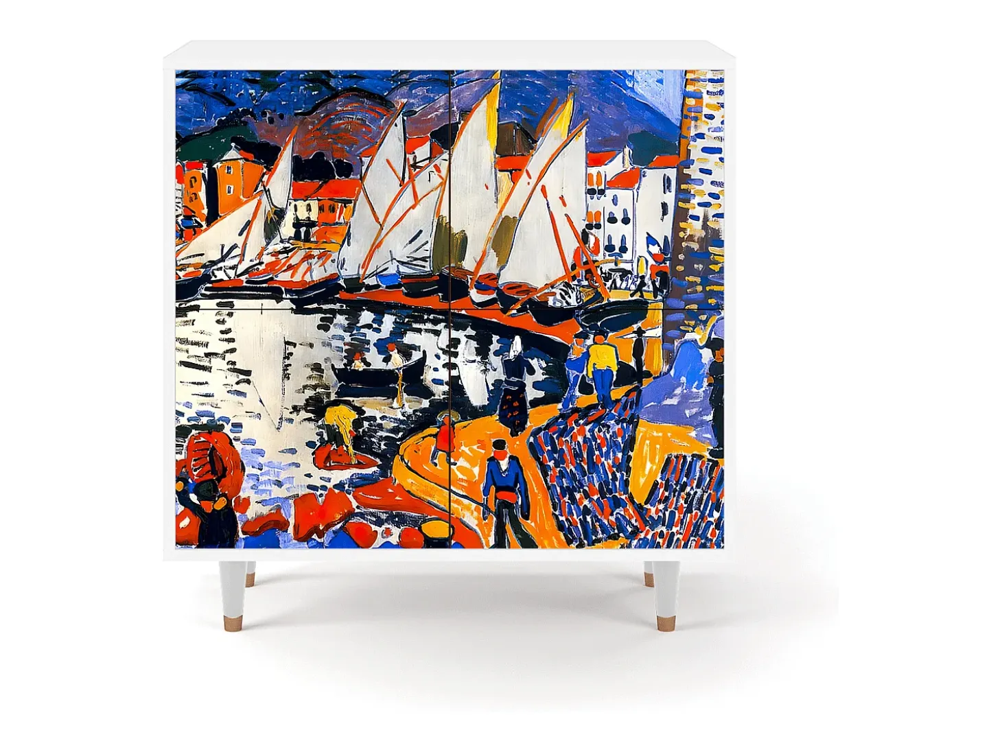 Aparador - 94x96x48 cm - BS3 - Le Séchage des voiles , Blanco