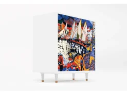 Aparador - 94x96x48 cm - BS3 - Le Séchage des voiles , Blanco