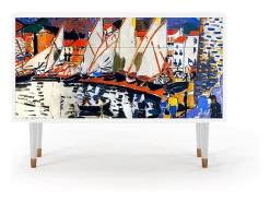 Aparador - 115x85x48 cm - BS4 - Le Séchage des voiles , Blanco
