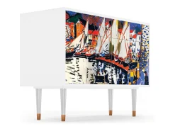 Aparador - 115x85x48 cm - BS4 - Le Séchage des voiles , Blanco