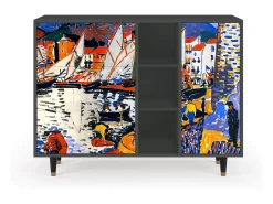 Aparador - 125x98x48 cm - BS2 - Le Séchage des voiles , Antracita