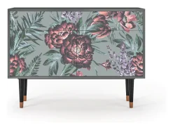 Aparador - 115x85x48 cm - BS4 - Light Peonies, Antracita