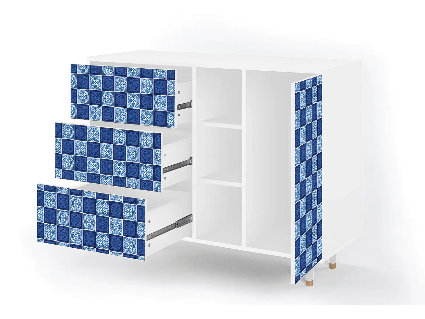 Aparador - 125x98x48 cm - BS2 - Light Path, Blanco