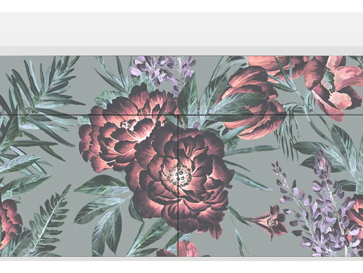 Aparador - 115x85x48 cm - BS4 - Light Peonies, Blanco