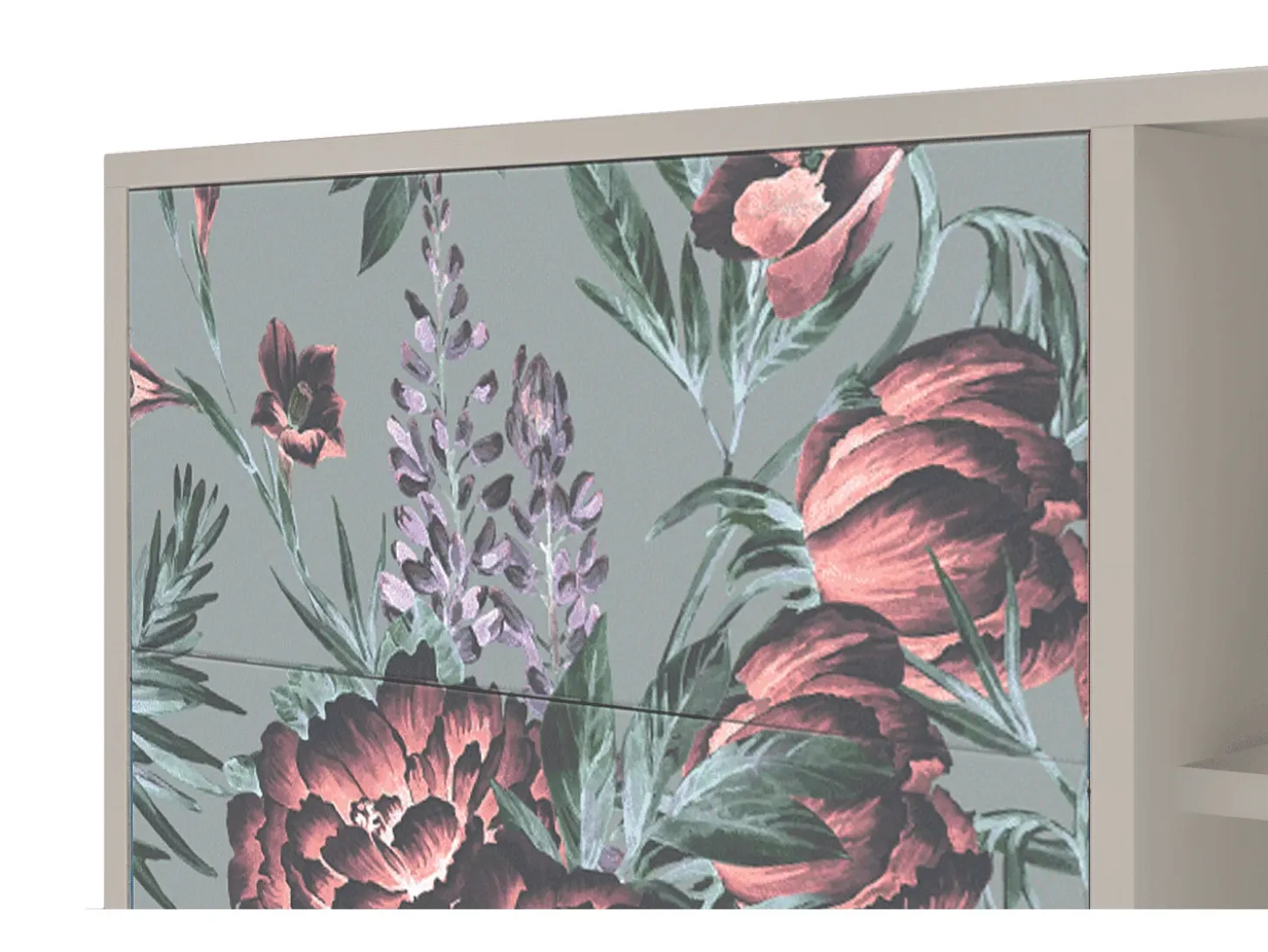 Aparador - 125x98x48 cm - BS2 - Light Peonies, Arena