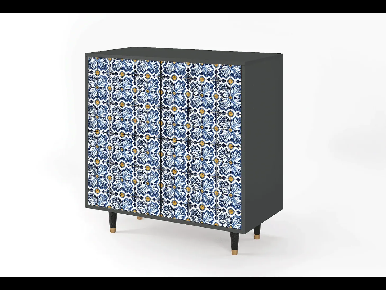 Aparador - 94x96x48 cm - BS3 - Lovely Cornflowers, Antracita