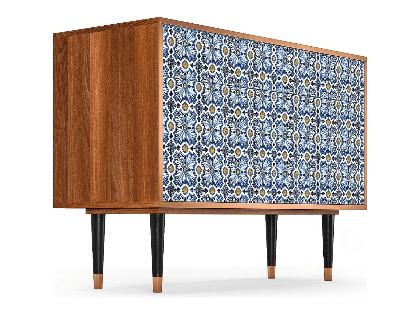 Aparador - 115x85x48 cm - BS4 - Lovely Cornflowers, Nogal