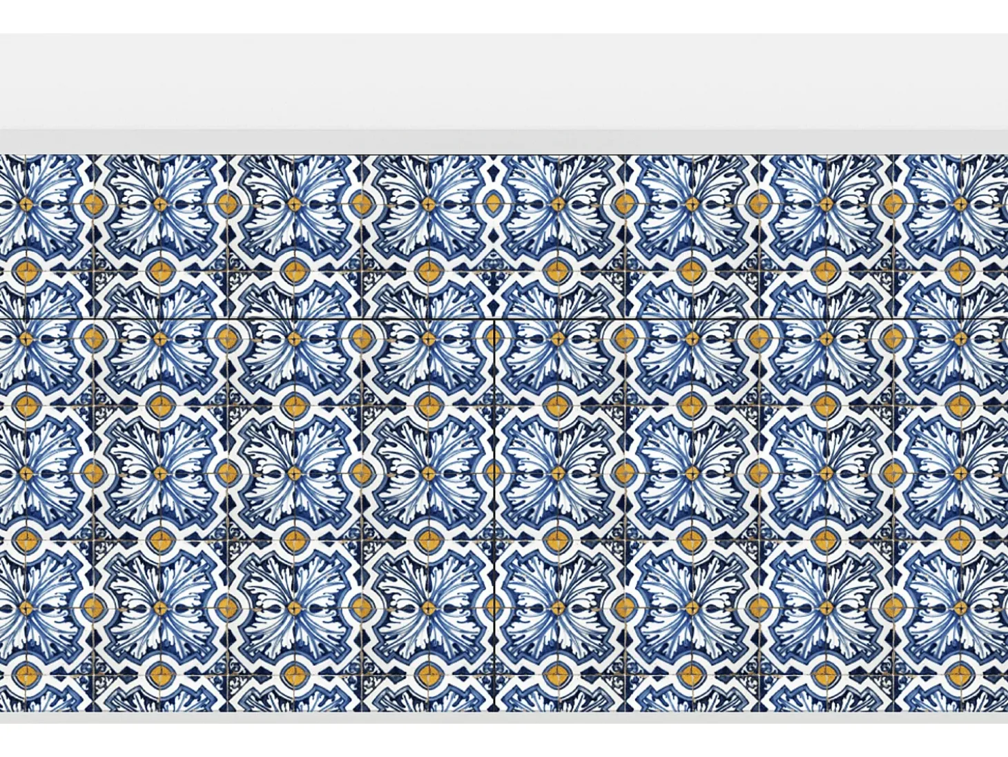 Aparador - 115x85x48 cm - BS4 - Lovely Cornflowers, Blanco