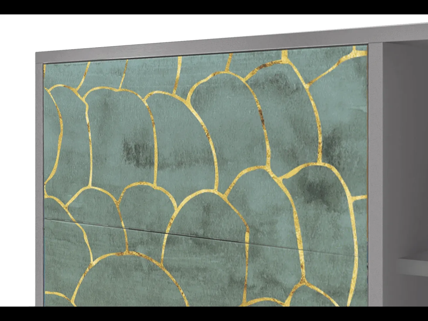 Aparador - 125x98x48 cm - BS2 - Magnificent Water Lily, Gris