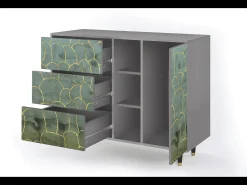 Aparador - 125x98x48 cm - BS2 - Magnificent Water Lily, Gris