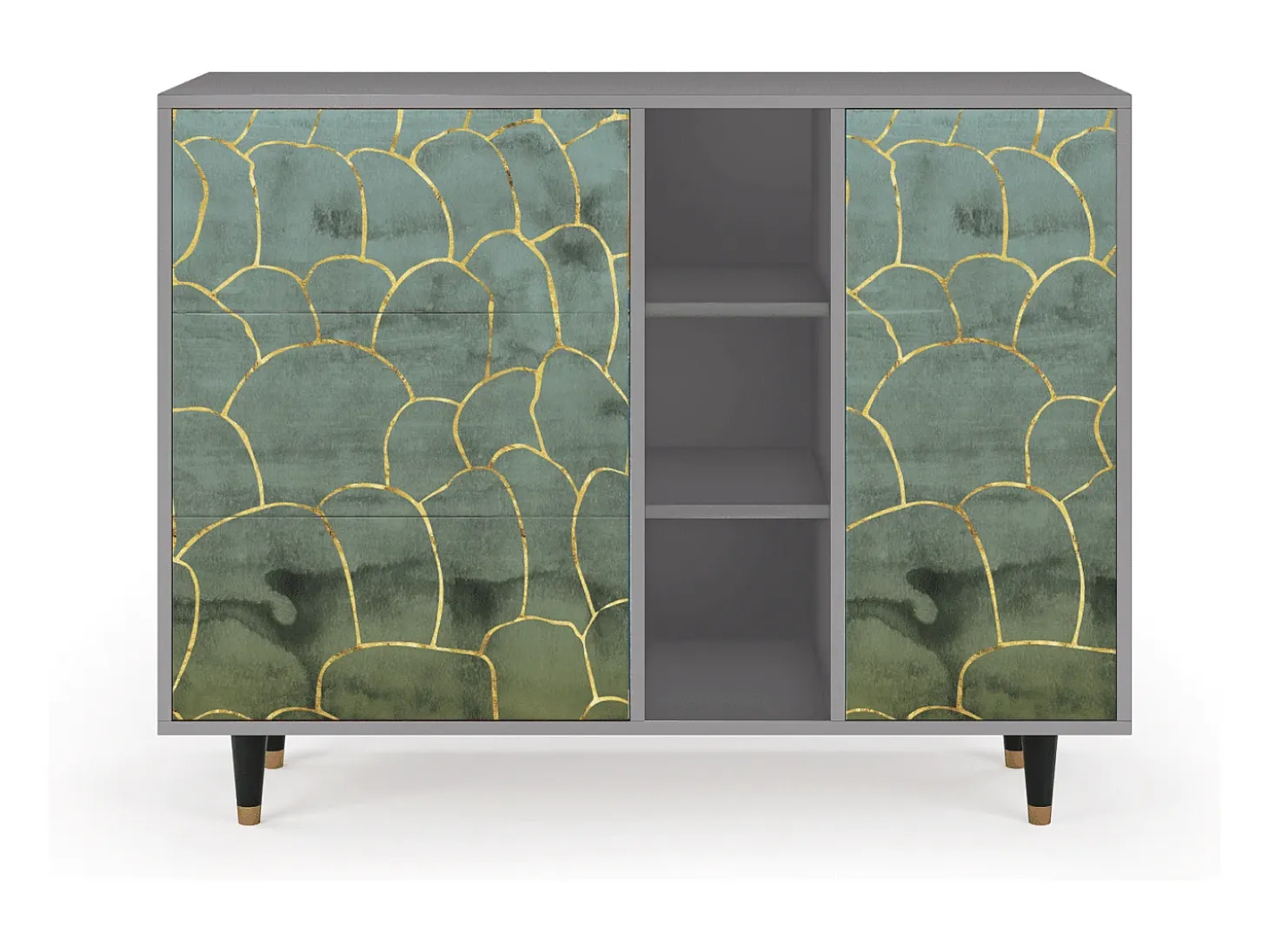 Aparador - 125x98x48 cm - BS2 - Magnificent Water Lily, Gris
