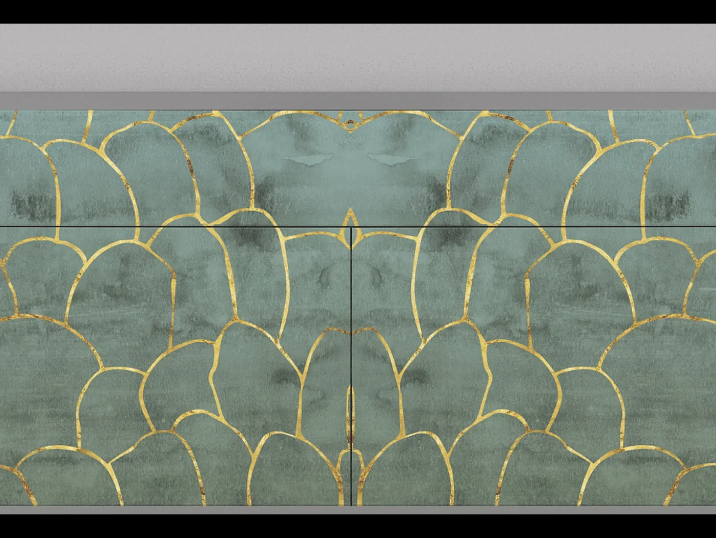 Aparador - 115x85x48 cm - BS4 - Magnificent Water Lily, Gris