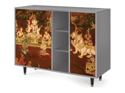 Aparador - 125x98x48 cm - BS2 - Malyavan, Gris