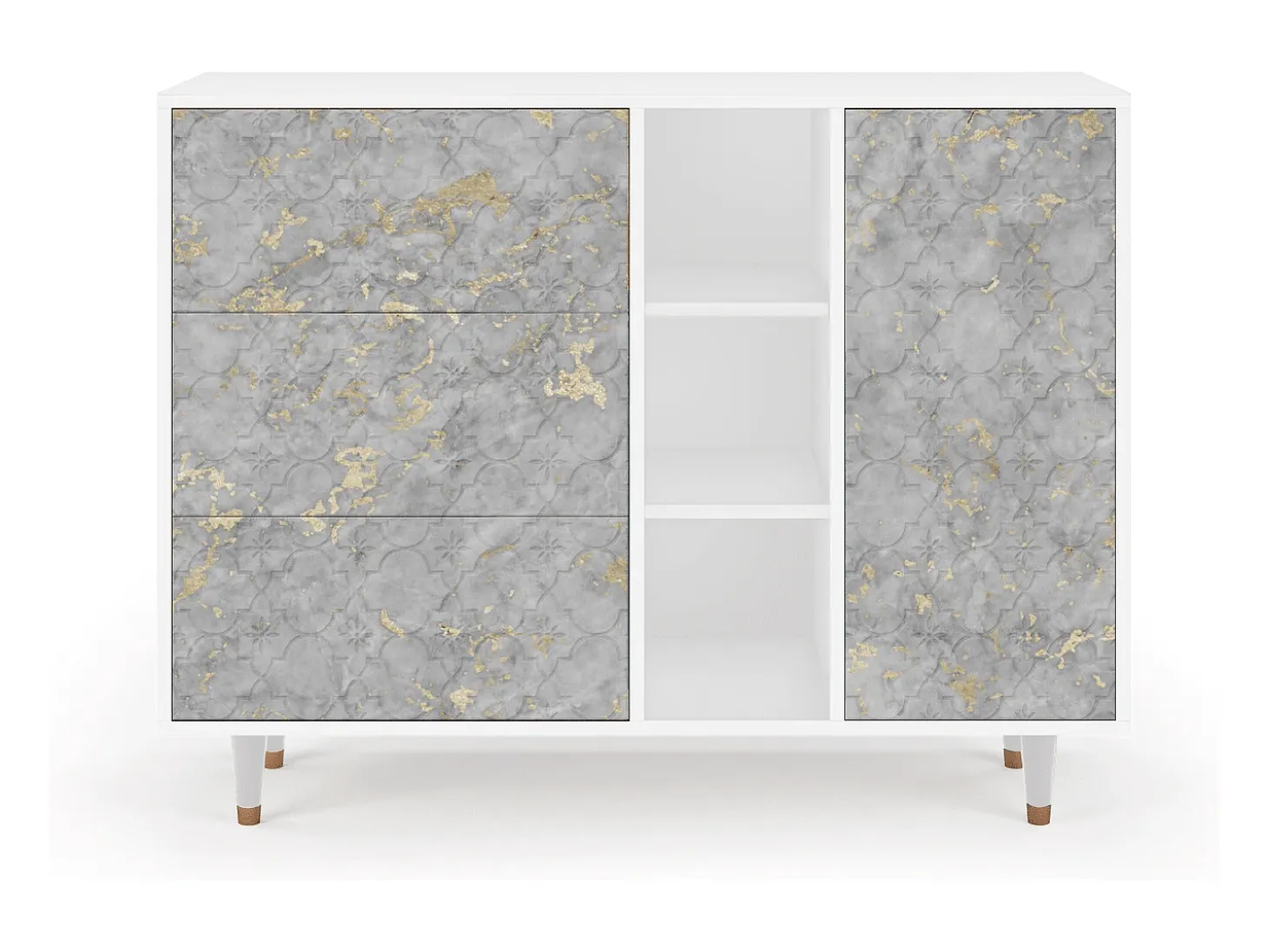 Aparador - 125x98x48 cm - BS2 - Mariana Trench, Blanco