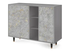 Aparador - 125x98x48 cm - BS2 - Mariana Trench, Gris